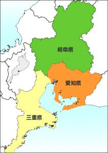 出張買取対応エリア(東海三県)